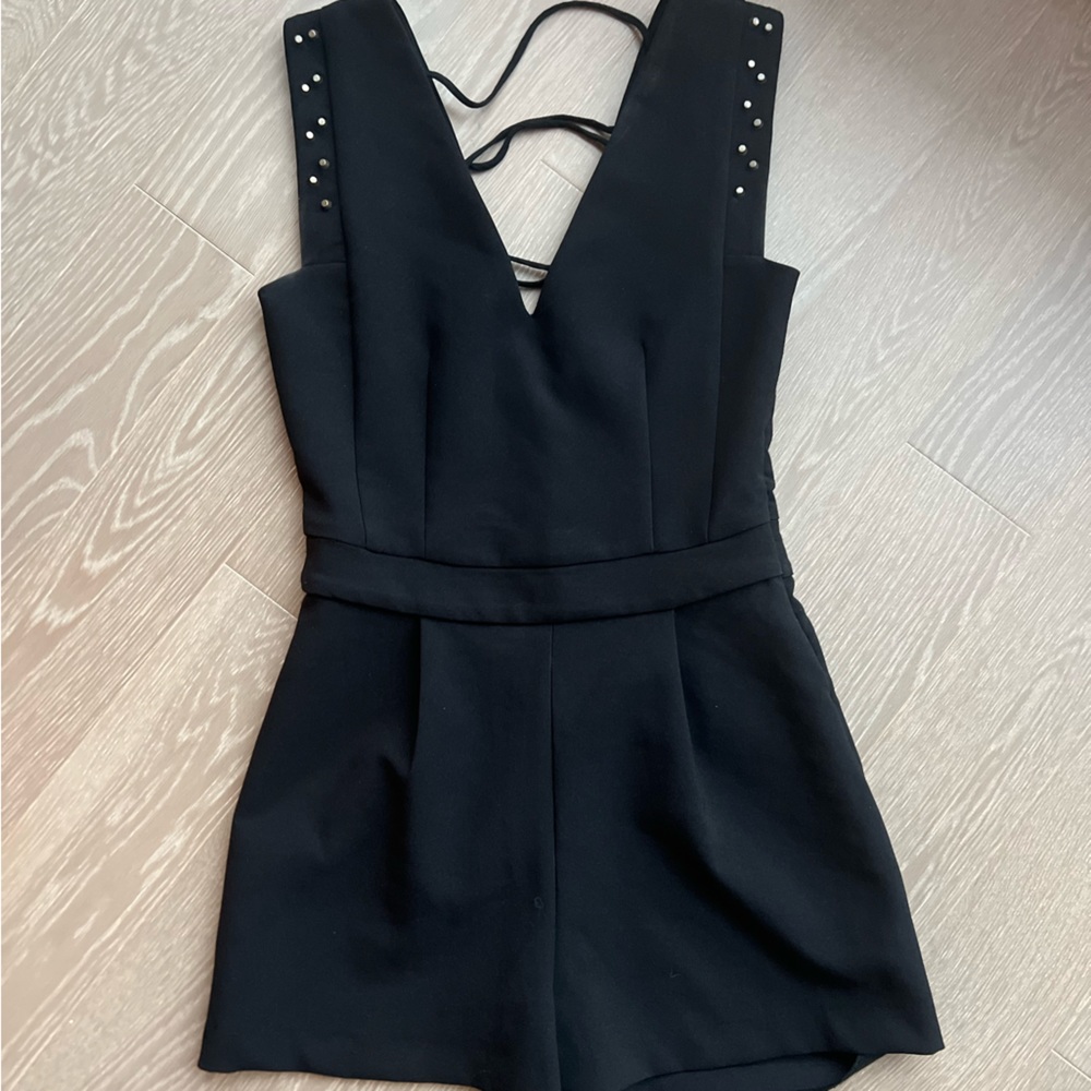 Black jumpsuit, shorts
